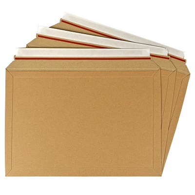 500 x Fluted Cardboard Envelopes 334x224mm (Ref A2) - Rigid Mailers
